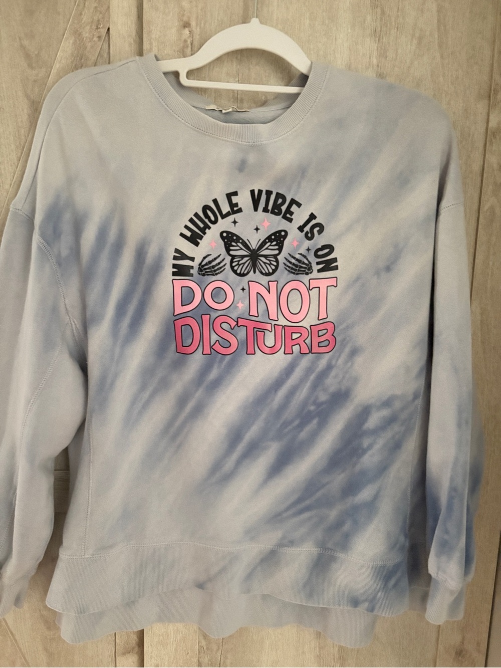 Z SUPPLY “Do Not Disturb” Oversized Tie Dye Sweatshirt | XS